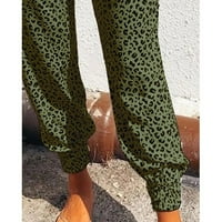 Hlače za žene Trendi Dressy Leopard Dno tiska Ženske pantalone