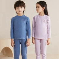 Dječaci Djevojke dugih rukava Zimska dvostrana habala kašmirana pajamas Loungewear