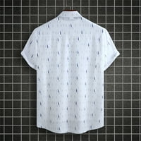 Hoksml Muški vrhovi, muške havajske majice kratkih rukava na majici na plaži modna casual košulja Top košulja Sparkly Tops