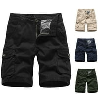 Muškarci Ležerne prilike Aktivne kratke hlače Hlače Multi džepovi Dno ljetna plaža Khaki 40