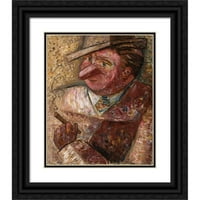 TADEUSZ MAKOWSKI CRNI ORNATE WOOD Framed Double Matted Museum Art Print pod nazivom - portret čovjeka