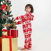 Holiday Božić Pajamas Cute Elk Snowflake Print Porodica Podudaranje PJS postavljeno Xmas Jammies za