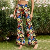 Flowy Hlače za žene plus veličine cvjetni otisci joga Sportske pantalone XL