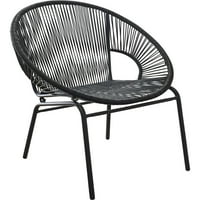 Travers Papasan stolica, Detalji materijala okvira: Čelični okvir na prahu, vanjski PE Wicker, reciklirani