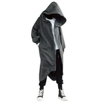 Dukseri sa hoodie za muškarce Čvrsta boja lično tamno stil puni karoserijski patentni zatvarač dugim