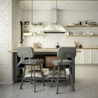 Cloran okretni tapecirani bar i stolica za stolice, detalji materijala okvira: čelik, stil sjedala: