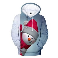 3D Print Božić Santa Claus Duks modni kapuljač Casual Labavi puloveri Božićni hoodie