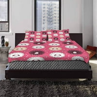 Posteljina set Obojeni ovčji dvostruki pokrov sa jastukom za kućnu posteljinu ukras