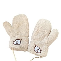 Par djevojke rukavice mittens byzy slatka životinja vešanje konopa zadebljano meko držite tople šerpe