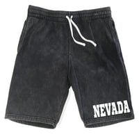 Muška država Nevada V Vintage Black Fleece kratke hlače X-velika berba crna