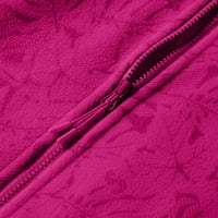 TOQOT WOTENS FLEECE jakne - dugih rukava lagana ležerna kapuljača tople zimske kapute vruće ružičaste