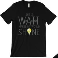 Watt World Shine Shine Svjetlo Pokloni par Crni