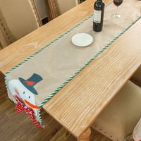 Floguntirani božićni stol trkač za ručavanje santa santa claus blagovaonica pokrivač platna za kućni