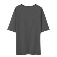 Ženske majice plus veličine TEES Ljeto kratki rukav tamno sivi xxxxxl