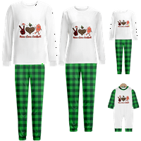 Porodica Odgovarajući božićni pidžami božićni bivolski plastični prut Print Mineting veličine djece-kućnih
