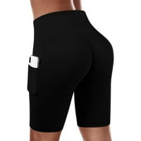 Knqrhpse kratke hlače za ženske pantalone za žene za obuku Ženska visoka joga trčanje trbuh trbuh hlače