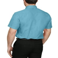 Metoda Muška klasična regularna fit gumba niz kratki rukav košulje od pune boje S-5XL