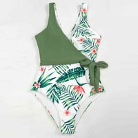 Aabni ženski modni V-izrez cvjetni ispis jednodijelni kupaći kostim kupaći kostimi