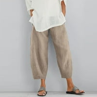 Letnje hlače na plaži za žene Tropske cvjetne tiskane hlače udobne posteljine harem hlače boho arregularne