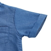 Musuos Baby Boys Ljetna odjeća set kratkih rukava traper majica + šarene hlače Dječje ležerne odjeće