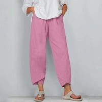 Radne pantalone za žene Pamuk Ležerne prilike ženske ružičaste XL