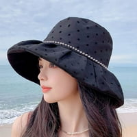 Cocopeants Ljetni kašit šešir ženske modne biserne kape za crteže kape za djevojčice Lady UV zaštita