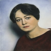 Dorothy Parker. Namerički pisac. Nafta preko fotografije, 1928. Poster Print by