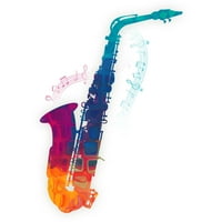 Saksofonska boja Muške bijele grafičke rezervoar Top - Dizajn od strane ljudi m