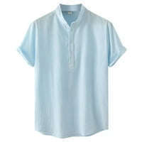 HGW vrhovi za muškarce Modna majica Ležerne košulje Top Solid Top Labava košulja Kratki rukav sa majicom