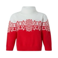 Huakaishijie Podudaranje porodičnih pahuljica Božićne džempere Par pleteni pulover