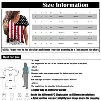 Bluze za žene Tie-Dye Dan neovisnosti Modni tiskani šareni bluza s kratkim rukavima L