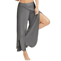 Sjajne ženske joge hlače seksi struka široke noge Flowy Hlačeve, Ležerne ljetne duge labave joge hlače