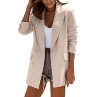 DRPGunly ženske bluže i jakne s dugim rukavima dvostruki kaput blezer jakna blezer jakna za žene za