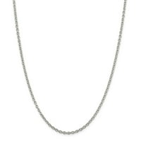 Čvrsta ogrlica od srebrnog lanca sterlinga 24 - sa sigurnosnim kopčom za zaključavanje jastoga