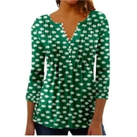 GDFUN dame Top cvjetni print V-izrez s kratkim rukavima majica - Ženske bluze Ženske vrhove