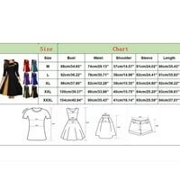 Ženska jesen i zima nova ženska ženska retro polka točka struka ljuljačke suknje Dress Dress Duge, XL