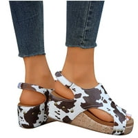 Jsaierl Womens Platform Sandale Ležerne prilike sandale za rublje na prstiju Udobni klizanje na sandale