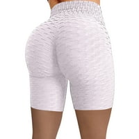 Ležerne hlače za žene Trendy naboran visoki struk koji trče u fitness joga biciklističke hlače