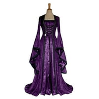 Travelwant Womens Renesance Srednjovjekovna haljina za kostim čipka irski preko dugih haljina Cosplay