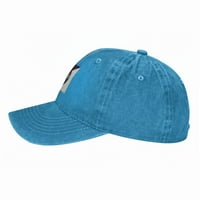 Muški i ženski pigmentni jedinstveni otisak sa sjajnim logotipom podesivim traper cap plavom bojom