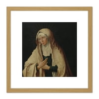 Van Leyden Virgin Mary slikarska Square Drvena uokvirena zidna umjetnička slika Slika sa nosačem