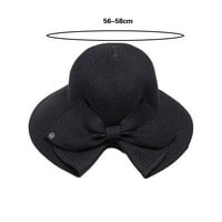 Chic Ljetni šešir stilski leđa Bowknot Dizajn širokog ruba prozračna podesiva savršena anti-UV zaštita