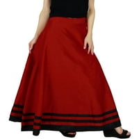 Bimba Womber Long Maxi suknja Fau svile Boho Chic suknje sa strukom za crtanje