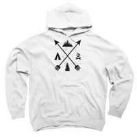 Wild Camping bijeli grafički pulover Hoodeie - Dizajn od strane ljudi L