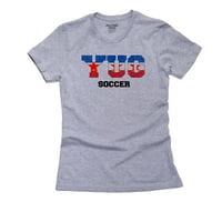 Jugoslavija Soccer - Olimpijske igre - Rio - zastava Ženska pamučna siva majica