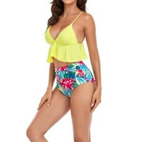 Lovskoo Bikini visokog struka Bikini cvjetni print ženski kupaći kostimi seksi kupaći kostim kupaći