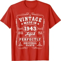 Vintage 80. rođendan ukrasi muškarci smiješna rođendan majica