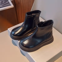Kali_store čizme za djevojke za dijete Djevojke Combal Combal COATS bočni patentni zatvarač cipele crna,