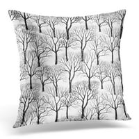 Crno zimsko stablo bez lišća Bijele grane biljke šumske grane jastuci Case Kućni dekor kauč na razvlačenje