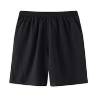 Sportske kratke hlače Fuzzy muške proljeće Čvrsta boja tanke kratke hlače pamučne i posteljine pantalone